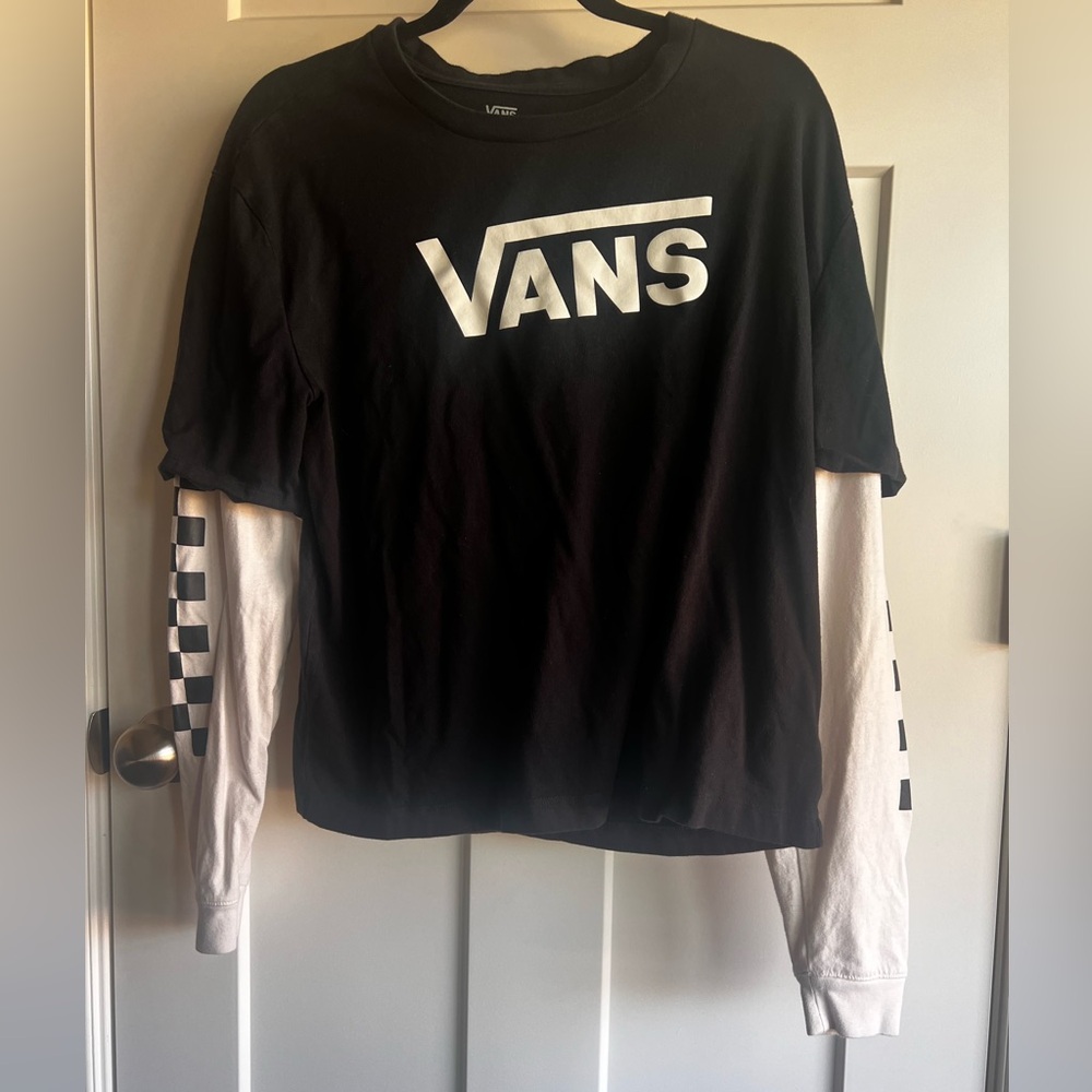 Vans long sleeve checkered shirt size medium